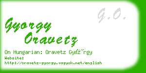 gyorgy oravetz business card